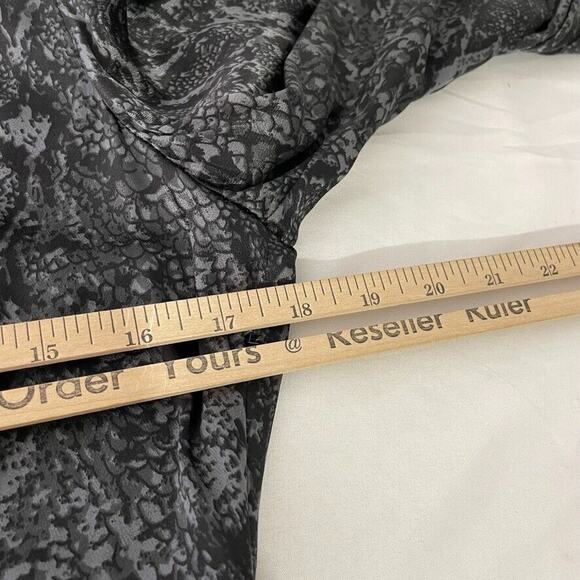 Rails Black Marble Print Long Sleeve Midi Dress Size M Women's NEW - Picture 9 of 10